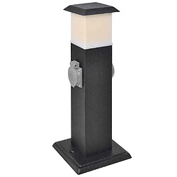 Avis vidaXL Pilier avec lampe pour prise de jardin Noir