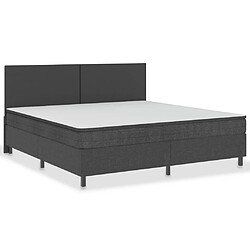 vidaXL Sommier à lattes de lit sans matelas gris tissu 200x200 cm