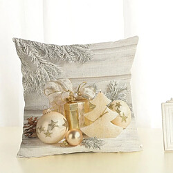 Wewoo Décoration de Noël coton et lin oreiller bureau maison coussin sans oreillertaille 45x45cm cadeau d'or