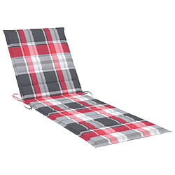 Acheter vidaXL Chaise longue de jardin 2 places avec coussins Acacia solide