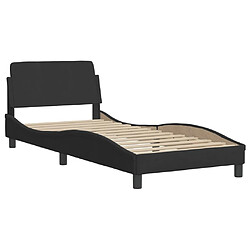 Acheter Vidaxl Lit avec matelas noir 90x200 cm velours