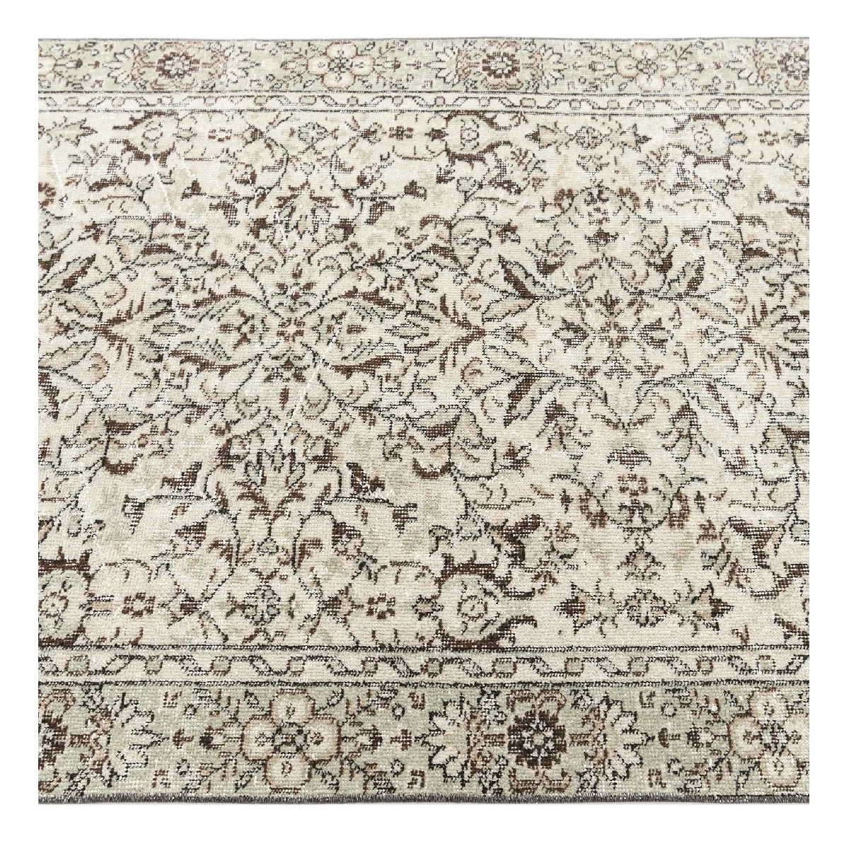 Vidal Tapis de laine 236x124 brun Ultra Vintage pas cher