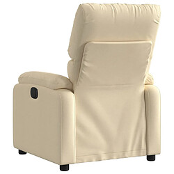 Maison Chic Fauteuil inclinable,Fauteuil luxe de relaxation Crème Tissu -MN14033 pas cher