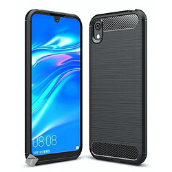 Htdmobiles Coque silicone gel carbone pour Huawei Y5 (2019) + film ecran - NOIR