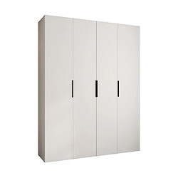 Abiks Meble Armoire à portes battantes Como 4 245,5/190/40 4 portes (blanc/noir)