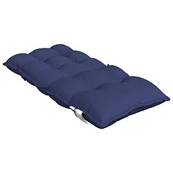 Acheter vidaXL Coussins de chaise à dossier bas lot de 6 bleu marine