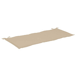 Decoshop26 Coussin de banc de jardin Beige 150 x 50 x 3 cm DEC021755