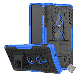 Htdmobiles Coque rigide anti choc pour Sony Xperia XZ3 + verre trempe - BLEU