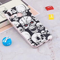 Wewoo Coque pour Huawei P20 Lite Noctilucent Rouge Skull Pattern TPU étui souple