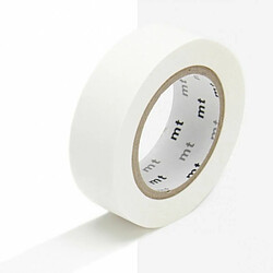 Masking tape unicolore - Blanc mat - 1,5 cm x 7 m