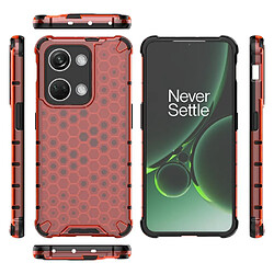 Htdmobiles Coque pour OnePlus Nord 3 5G - housse etui silicone gel fine nid d’abeille + film ecran - ROUGE