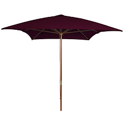 Maison Chic Parasol Jardin | Parasol d'extérieur avec mat en bois Rouge bordeaux 200x300 cm - GKD21176