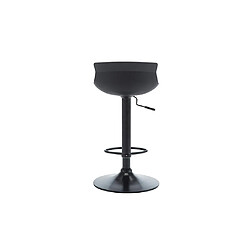 Vente-Unique Lot de 2 tabourets de bar ALBEDO - Polypropylène et Tissu - Hauteur réglable - Bicolore - Noir et Gris pas cher