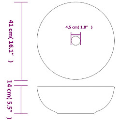 vidaXL Vasque à poser noir et rouge rond F41x14 cm céramique pas cher