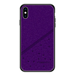 Coque en TPU + PU hybride violet pour votre Apple iPhone XS Max 6.5 pouces