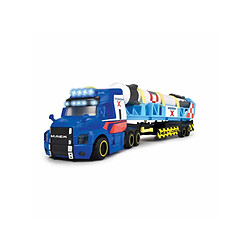 Dickie Toys Camion Mission Spatiale Mack Truck 1/18 avec Fusée et Effets Lumineux et Sonores