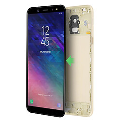 Acheter Avizar Cache batterie Samsung Galaxy A6 Coque arrière - Doré