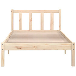 Avis vidaXL Cadre de lit sans matelas bois massif 90x200 cm