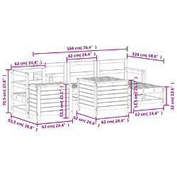 vidaXL Salon de jardin 7 pcs bois de pin imprégné pas cher