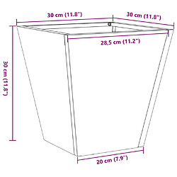 vidaXL Jardinière 30x30x30 cm acier galvanisé pas cher