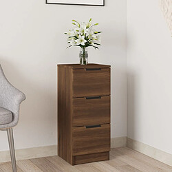 Maison Chic Commode Buffet - Meuble de rangement Chêne marron 30x30x70 cm Bois d'ingénierie -GKD26541