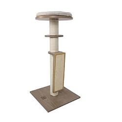 M PETS CatElite - GEORGE II Arbre a Chat - 40 x 40 x 79 cm - Plateforme en bois MDF avec un poteau en sisal