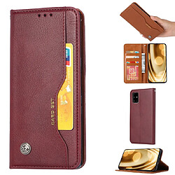 Wewoo Housse Coque Pour Galaxy S11 Knead Skin Texture en cuir à rabat horizontal avec cadre photo et support et fentes cartes et portefeuille vin rouge