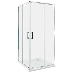 Beliani Cabine de douche TELA 90 x 90 x 185 cm Argenté