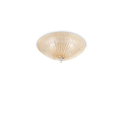 Ideal Lux Plafonnier Ambre SHELL 4 ampoules