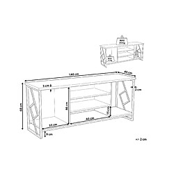 Avis Beliani Meuble TV Bois foncé FORRES