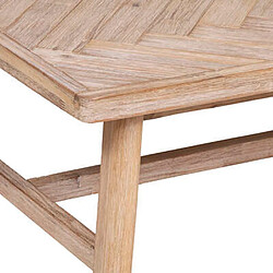 Pegane Table basse en bois d'acacia coloris beige - Longueur 130 x Profondeur 70 x Hauteur 40 cm