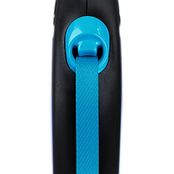 Laisse New Neon S Tape 5 m black/ neon blue Flexi CL11T5-251-S-NEOBL