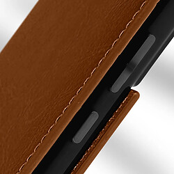 Avizar Étui Galaxy S22 Plus Folio Cuir Véritable Porte cartes Support Vidéo - camel pas cher