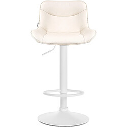 Non Lot de 2 tabourets de bar Vonore simili cuir blanc