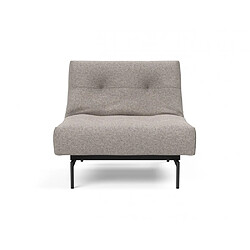 Inside 75 Fauteuil modulable ILB 202 acier noir tissu Corocco Warm Grey