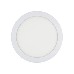 Ledkia Dalle LED 20W Ronde Extra-Plate Coupe Ø 225 mm Blanc chaud 3000K