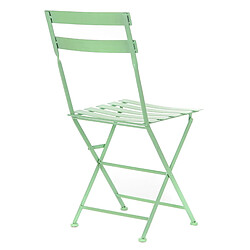 Avis Pegane Ensemble de jardin avec table et 2 fauteuils en métal coloris vert