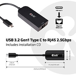 Acheter Club 3D CLUB3D CAC-1520 adaptateur et connecteur de câbles USB C Ethernet Noir