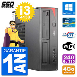 PC Fujitsu Esprimo E520 E85+ DT Intel i3-4130 RAM 4Go SSD 240Go Windows 10 Wifi - Occasion