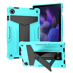 Coque en silicone antichoc avec béquille en T Aqua noir pour votre Samsung Galaxy Tab A8 10.5 (2021)