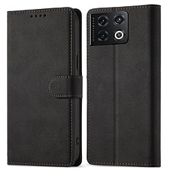 Htdmobiles Housse pour OnePlus 10 Pro 5G - etui coque pochette portefeuille + film ecran - NOIR MAGNET