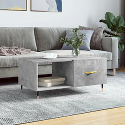 Maison Chic Table basse,Table Console Table d'appoint, Table pour salon gris béton 90x50x40 cm bois d'ingénierie -MN91947