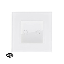 Ledkia Interrupteur Tactile Wifi Double avec Plaque Crystal Modern Blanc