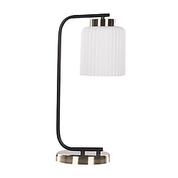 Beliani Lampe à poser en métal noir et ton laiton CAUDELO