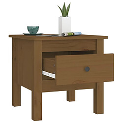 Maison Chic Table d'appoint | Table Basse Marron miel 40x40x39 cm Bois massif de pin -GKD73573 pas cher