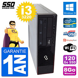 PC Fujitsu Esprimo E910 DT Intel Core i3-3220 RAM 8Go SSD 120Go Windows 10 Wifi - Occasion