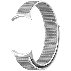 Avizar Bracelet pour Google Pixel Watch Nylon Tissé Ajustable gris blanc