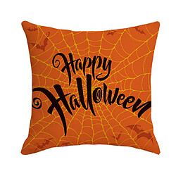 P42 4PCS 45 * 45cm Lettres Halloween Modèle de crâne Linge de linge Coussin d'oreiller d'impression Coussin de coussin à la maison Décoration pas cher