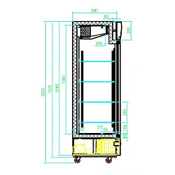 Congélateur Professionnel vitrée - 460 litres - Combisteel