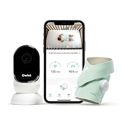 Owlet Smart Sock 3 Babyphone Connecte HD Optique Avec Vision Nocturne Menthe Verte